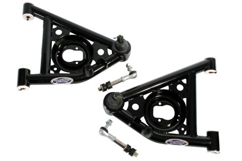 Detroit Speed Lower Control Arm Kits 031208DS Arms, Front Lower, Tubular, Steel, Black Powdercoated, Buick, Chevy, Oldsmobile, Pontiac, Pair