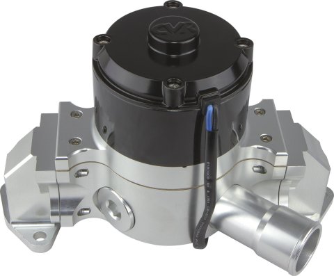 CVR Proflo Extreme Water Pump Assemblies 8502CL Pump, Electric, Extreme, 55 gpm, Billet Aluminum, Clear Anodized, Ford, Small Block, Each