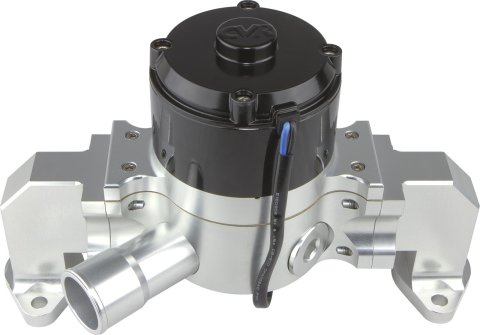CVR Proflo Extreme Water Pump Assemblies 8554CL Pump, Electric, Extreme, 55 gpm, Billet Aluminum, Clear Anodized, Chevy, Big Block, Each