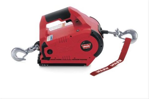1,000 lbs. Warn PullzAll Cordless Lifting and Pulling Tools 885030 Winch, Pulling, Electric, 24 V, lbs., Hawse Fairlead, 15 ft. Cable Length, Each