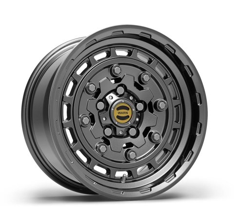 Warn Epic Jackhammer Gunmetal Wheels 17x8.5 Wheel, Jackhammer, Gunmetal, Gloss, Aluminum, 17 in. x 8.50 in., 5 x 5 in. Bolt Circle, 4.75 in. Backspace, Each