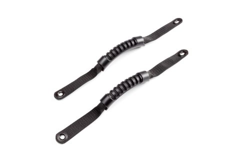 Warn Rubber Grip Grab Handles for 2007-2017 WRANGLER, 2018 WRANGLER JK - 102654 Bars and Handles, Handles, Nylon/Rubber, Black, Jeep, Pair