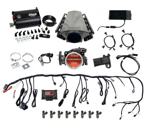 FiTech Ultimate LS EFI 500 HP Fuel Injection Systems with Force 75211 System, LS, HP, Multi-port, Rectangular Port Heads, Fuel, Fuel, Kit
