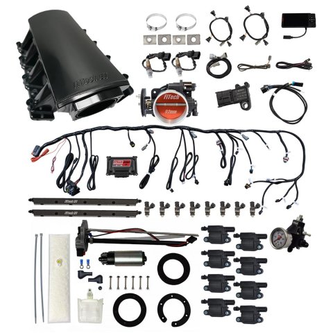 FiTech Ultimate LS 500 HP EFI Short LS7 Port Intake Fuel Injection Master Kits 78416 System With Kit