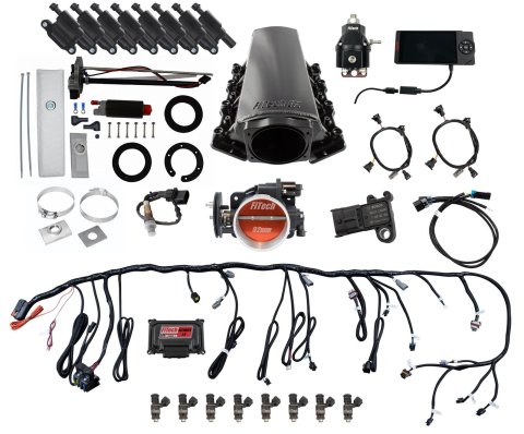 FiTech Ultimate LS EFI 500 HP Fuel Injection Systems 78601 Injection, LS, Master Kit 70001 w/ 50015 In-Tank Module, 54001 regulator, w/ coil pack set