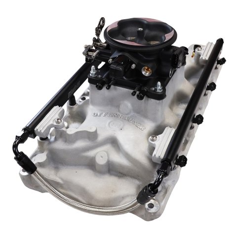 FiTech Ultra Port EFI SBF 351W Systems 30-18-611 Fuel Injection Systems, EFI, Offenhauser VPI, Intake Manifold, Uni Black Throttle Body, ECM, Gasoline, E85, 750 HP, Ford, 351W, Kit