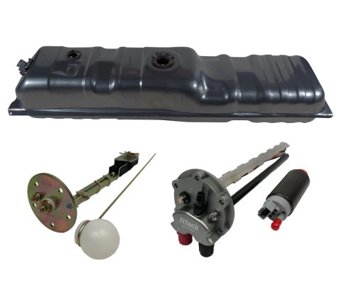 FiTech Go EFI Fuel Tank Kits 58016 Tank, 20 Gallon, Steel, Silver Powdercoated, Chevrolet, GMC, Kit