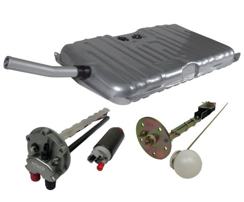 FiTech Go EFI Fuel Tank Kits for 1968-1970 EL CAMINO - 58029 Tank, 20 Gallon, Steel, Silver Powdercoated, Chevrolet, Kit