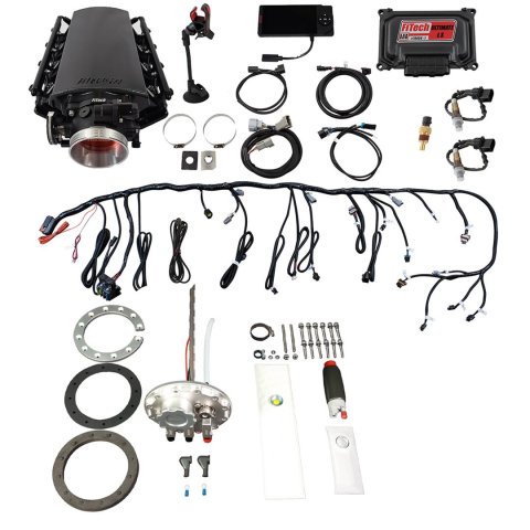 FiTech Ultimate LS 500 HP EFI Short Cathedral Intake Fuel Injection Master Kits 76301 System With Kit