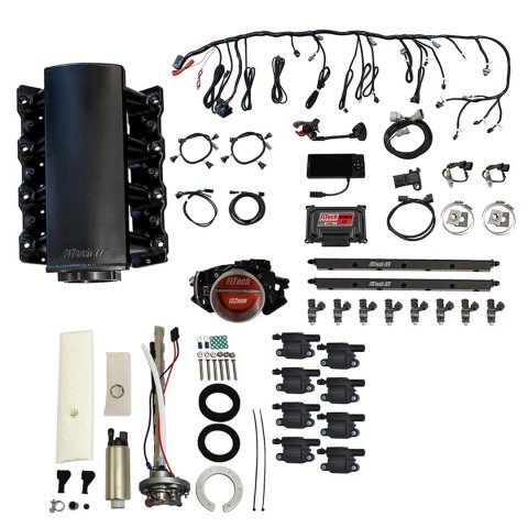 FiTech Ultimate LS 750 HP EFI Short Cathedral Intake Fuel Injection Master Kits 78704 System With Kit