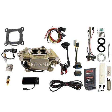 FiTech Easy Street 600 HP EFI System/Go-Spark Fuel Injection Master Kits 96205 Classic Gold System With Kit