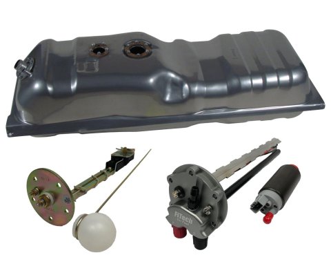 FiTech Go EFI Fuel Tank Kits 58014 Tank, 16 Gallon, Steel, Silver Powdercoated, Chevrolet, GMC, Kit