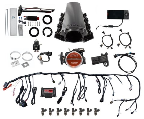 FiTech Ultimate LS EFI 750 HP Fuel Injection Systems with Go In-Tank Module 76208 System, HP, Multiport, Tall Intake for Truck Accessories Cathedral Port, Fuel, Kit