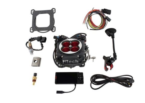 FiTech Go Port EFI Complete Fuel Injection Systems 30014 System, EFI, Intake Manifold, Black Anodized Throttle Body, ECM, Kit