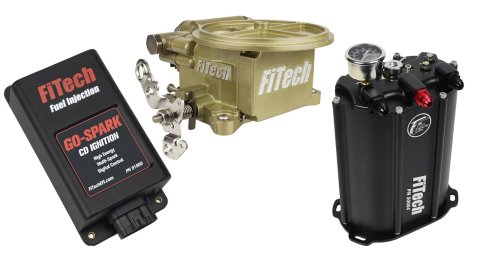 FiTech Go EFI 2-Barrel 400 HP Force Fuel/Go-Spark Fuel Injection Master Kits 93500 System, 2 Barrel HP, Classic Gold, Delivery System, CDI Box, Kit