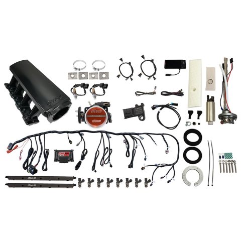 FiTech Ultimate LS 750 HP EFI Long Runner Cathedral Intake Fuel Injection Master Kits 76608 System With Kit