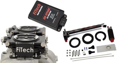 FiTech Go EFI 2x4 625 HP System/Go Spark Fuel Injection Master Kits 93662 System, System, Matte Black Finish, In Tank Retrofit Kit, CDI Box, Kit