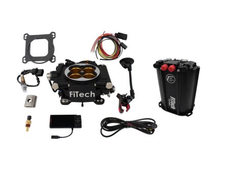 FiTech Go EFI 8 1200 HP Fuel Injection Systems with Force System 35412 Systems, Matte Black Finish With Dual Pump Delivery Master Kit