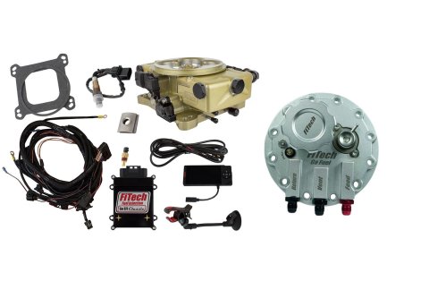 FiTech Fuel Injection Systems 36320 Systems, Go EFI Classic Gold 650 HP EFI System With Go Returnless In-Tank Module Master Kit
