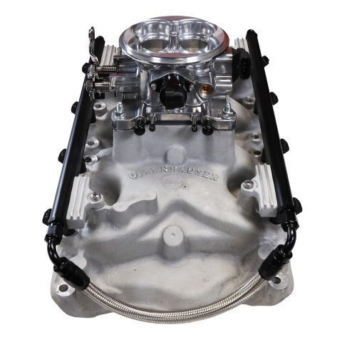 FiTech Ultra Port EFI SBF 351W Systems 30-18-410 Fuel Injection Systems, EFI, Offenhauser VPI, Intake Manifold, Uni Brilliant Throttle Body, ECM, Gasoline, E85, 1000 HP, Ford, 351W, Kit