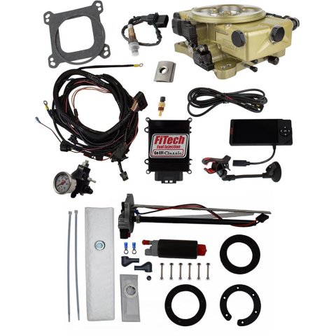 FiTech Go EFI Classic 650 HP System In-Tank Pump/Regulator Fuel Injection Master Kits 36220 Gold With Kit
