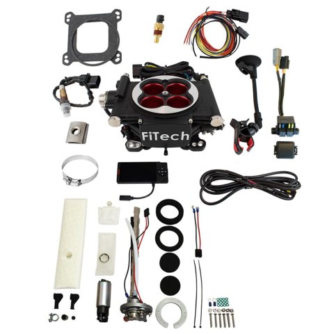 FiTech Go EFI 4 PA 600 HP System Fuel Injection Master Kits 36504 Power Adder Matte Black With Kit