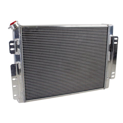 Griffin Performance Fit Radiator Combos CU-00009 Fan Combo, Fit, Aluminum, Natural, Crossflow, 2-Row, Dual Fan, Chevy, Pontiac, Kit