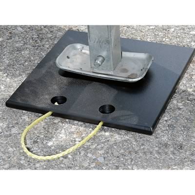 Clear One Trailer Jack Pads TC147 Pads, Plastic, Black, 12 in. x 12 in., Weight Capacity 20,000 lbs., Pair