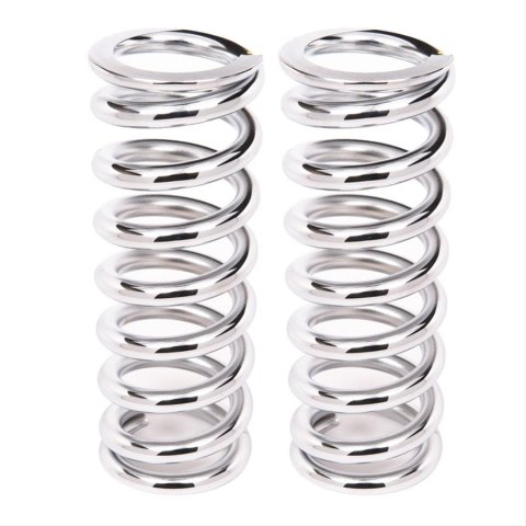 Aldan American 10 Inch Coil Spring 10-140CH2 Coilover Spring, 140 lbs./in., 10.00 in. Length, 2.500 in. I.D., Polish Chrome Plated, Steel, Pair