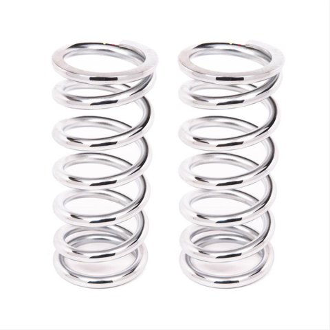 Aldan American 8 Inch Coil Spring 8-400CH2 Coilover Springs, 400 lbs./in. Rate, 2.50 in. I.D., 8.00 in. Length, Chrome, Pair