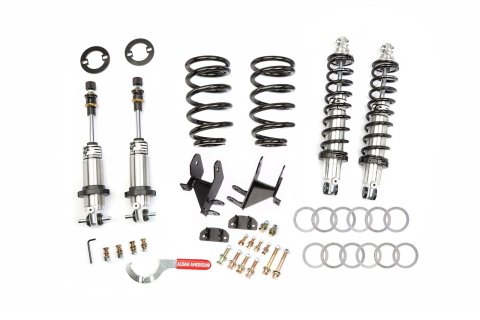 Aldan American Track Comp Coilover Kits 300382 Kit, Comp, Double Adjustable, 1-2 in. Raised, Front/Rear, Twin-Tube, Aluminum, 450 lbs./in. Front, 140 lbs./in. Rear, Small Block, Kit