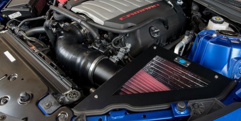 Cold Air Inductions Intake Systems for 2016-2023 CAMARO - 501-1100-B Intake, Air, Red Filter, Black Powdercoated Silicone/Aluminum Tube, Chevrolet, 6.2L, Kit