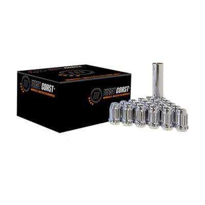 West Coast Accessories Lug Nut Installation Kits W56015S Wheel Kit, Conical Seat, Spline Drive, 12mm x 1.5 RH, Closed End, Chrome Plated Steel, Set of 24
