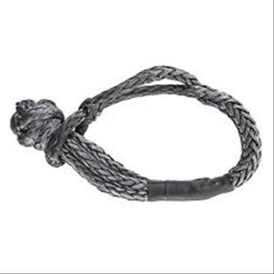 Smittybilt Power Recoil Shackle Ropes S/B13051-B Tow Strap, Rope, 36,000 lbs. Rating, Polyethylene, Gray, Polyethylene Loop/Knot, 1.57 ft. Length, Each