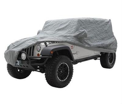 Smittybilt Full Climate Covers S/B835 Car Cover; Jeep Cover; Incl. Heavy Duty Grommet Bag; Lock; Cable; No Drill Installation