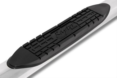 Raptor Series 5 in. Cab Length OE-Style Curved Oval Tube Side Step Bars 1601-0324 Nerf Bars, 5" OE Style Oval, Polished SS, 07-17 Chevy Silverado/GMC Sierra 1500/2500/3500 Reg.