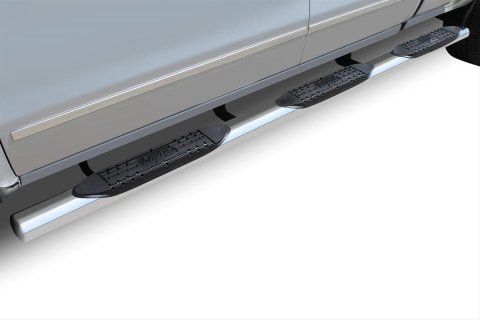 Raptor Series 4 in. Wheel-to-Wheel Oval Tube Side Step Bars for 1999-2016 F-250 SUPER DUTY, 2000-2016 F-350 DUTY - 0403-0074 Nerf Bar 4", SS Oval, SS, 99-16 F250/F350 S Duty C-Cab 6.5' Bed; 00-16 S