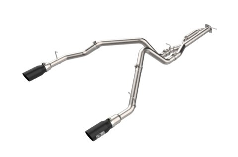 AFE Power Exhaust Systems 49-33151-B Vulcan Series 3 IN to 3-1/2 IN Stainless Steel Cat-Back System Black Ford F-150 Raptor 21-24 V6-3.5L (tt)