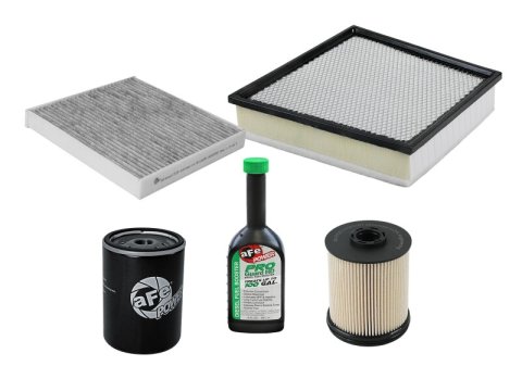 aFe Pro GUARD Diesel Filter Maintenance Kits 35-17010M Kits, Booster, Engine Air Filter, Fuel and Water Separator, Oil Filter, Cabin Filter, GM, Duramax L5P, Kit