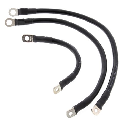 All Balls Racing 86-88 Harley-Davidson FLST Heritage Softail Battery Cable Kit Black