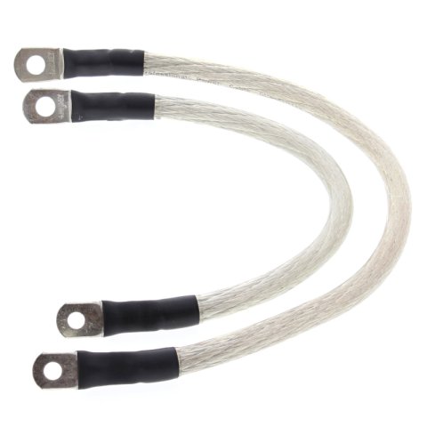 All Balls Racing 89-94 Harley-Davidson FXLR Low Rider Custom Battery Cable Kit Clear