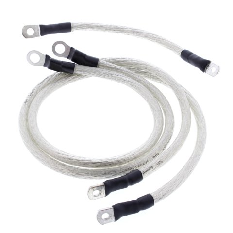 All Balls Racing 80-81 Harley-Davidson FLH Electra Glide Battery Cable Kit Clear