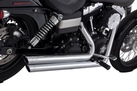 Vance & Hines HD Dyna 06-09 Big Shots Staggered Chrome Full System Exhaust