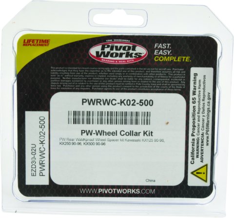 Pivot Works 90-96 Kawasaki KX125 Rear Waterproof Wheel Spacer Kit