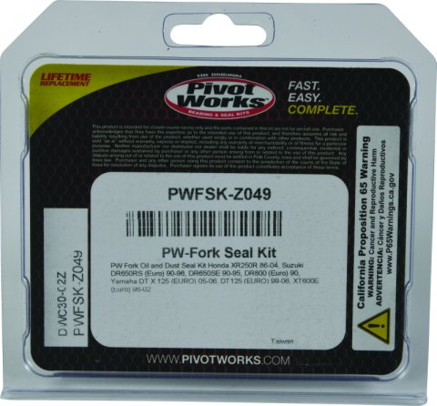 Pivot Works 86-04 Honda XR250R Fork Oil & Dust Seal Kit