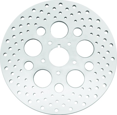 Bikers Choice 84-99 Big Twin & XL 11.5 Inch Front Drilled Stainless Rotor Replaces H-D 44136-84