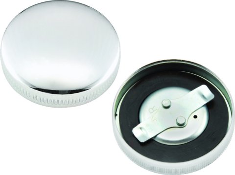 Bikers Choice 36-E73 Chrome Early Vented Gas Cap Single & Fatbob Tank Right Side Repl H-D 61103-36