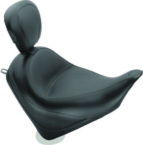 Mustang 10-21 Honda VT1300CX Fury Wide Touring Solo Seat w/Driver Backrest - Black