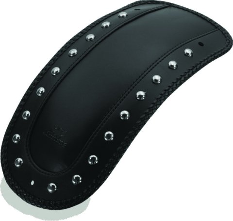 Mustang 00-17 Harley Softail FLSTS, FLSTN, FLSTC w/Stud Plate Fender Bib w/Studs - Black