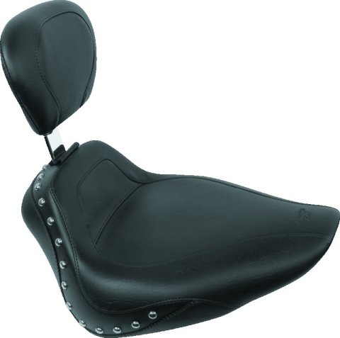 Mustang 02-09 Honda VTX1300 Retro, S & T Wide Touring 2PC Seat - Black
